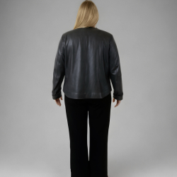 Desirae dame skindjakke - comfort - indendørs selskabsjakke - blød sort skind - Freja skind