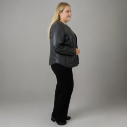 Desirae dame skindjakke - comfort - indendørs selskabsjakke - blød sort skind - Freja skind