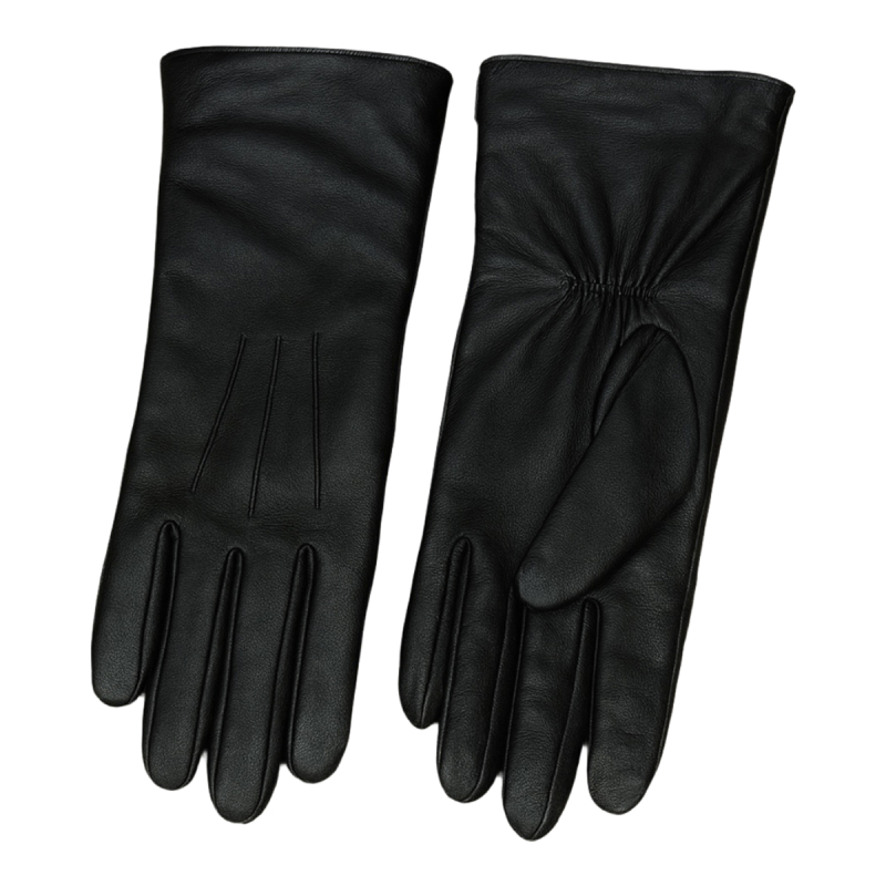 Lang sort dame skindhandske i blød lammeskind - Monroe fra Natures collection - Freja skind