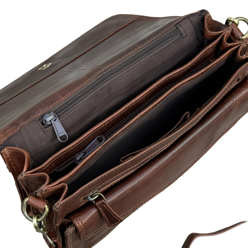 Celeste skuldertaske i brun kalveskind - dame - Leather design - Freja skind