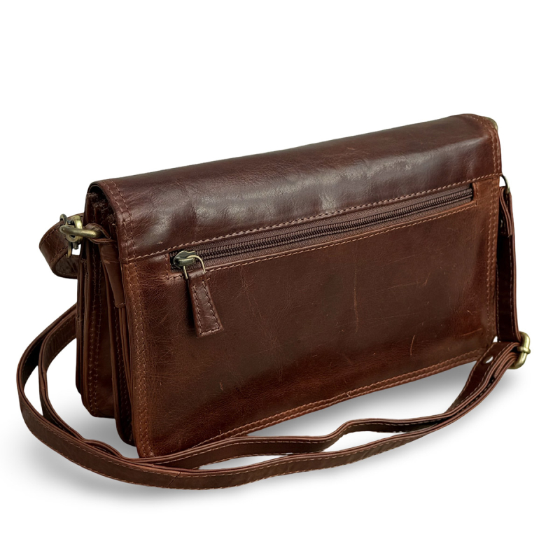Celeste skuldertaske i brun kalveskind - dame - Leather design - Freja skind