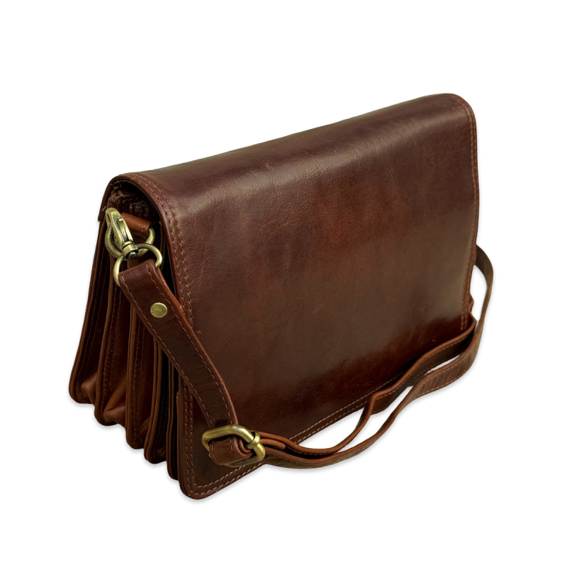 Celeste skuldertaske i brun kalveskind - dame - Leather design - Freja skind