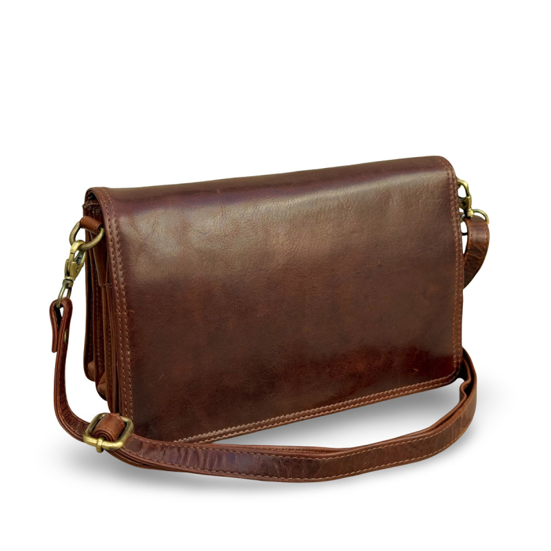 Celeste skuldertaske i brun kalveskind - dame - Leather design - Freja skind