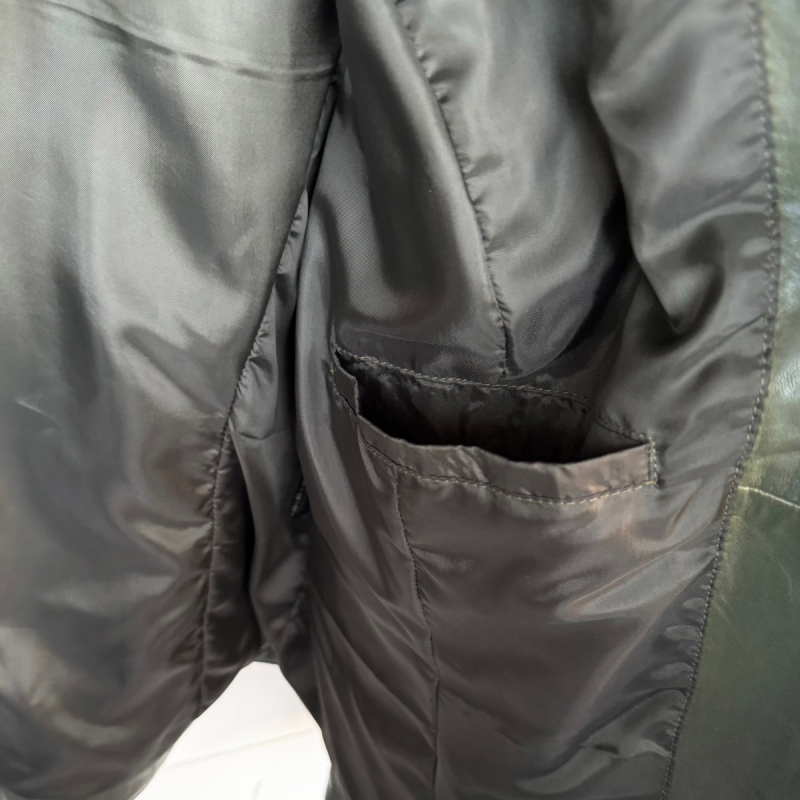 Martha dam läderjacka - Comfort fit - Super mjukt grönt läder