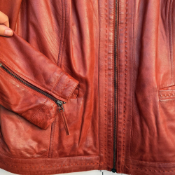 Martha dame skindjakke - Comfort Fit - Blød orange lammeskind - Freja skind