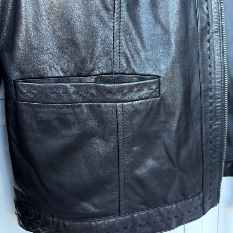 Martha dam skinnjacka - Comfort fit - Super mjukt svart skinn