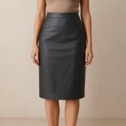 sort skindnederdel - Blød lammeskind - Freja skind