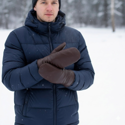 Brun herre rulamsluffer - Bløde og varme - Freja skind