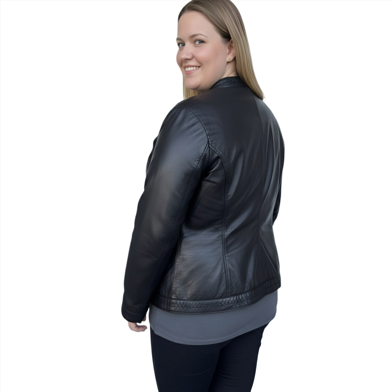 Martha dam skinnjacka - Comfort fit - Super mjukt svart skinn