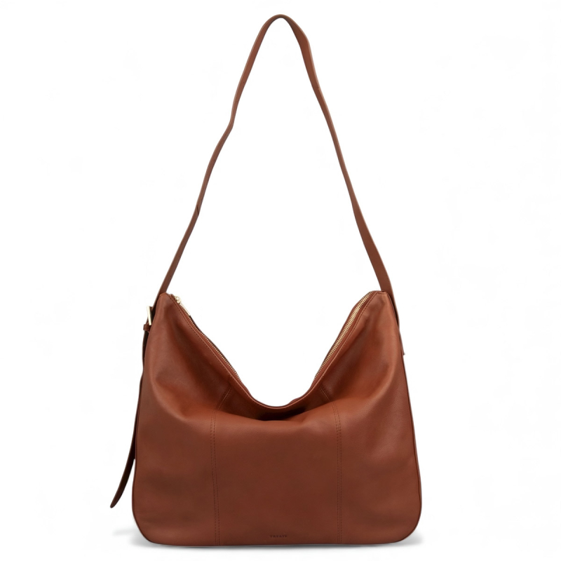Cognac Donna skuldertaske - blød skind - Treats  - 282474