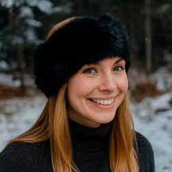 sort pelspandebånd i kaninpels fra danske orchid