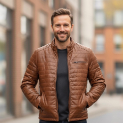 herre læderjakke fra Saki - Model Jesper