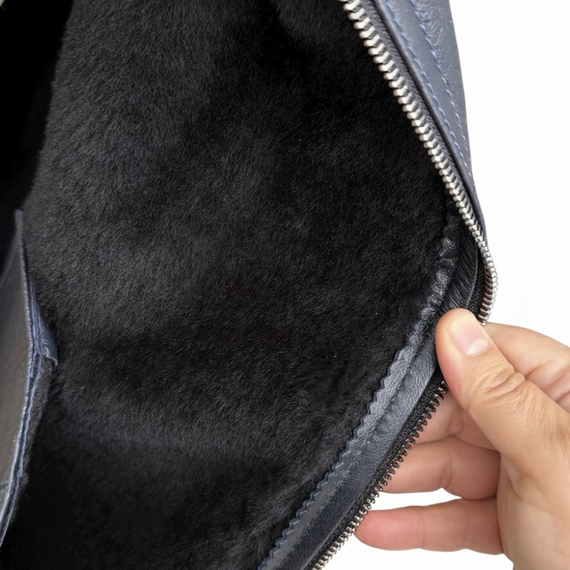 Jeffrey herre rulamsjakke - bomberjakke - Pilotjakke - Mørk blå - Freja skind