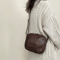 Eldora crossbody taske - Brun bøffel - Montana - Freja skind