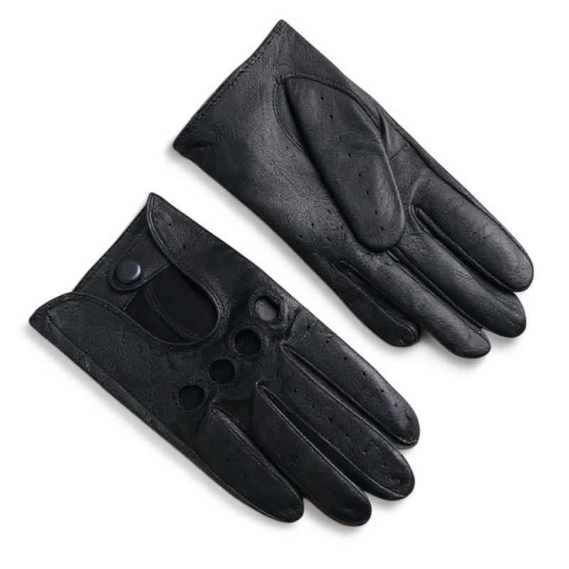 Sort dame skindhandske - Mejse fra Levinsky - Blød skind og varmt foer Sort dame skindhandske - Mejse fra Levinsky - Blød skind og varmt foer