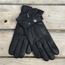Nolan herre læderhandske - sort gedeskind - Levinsky