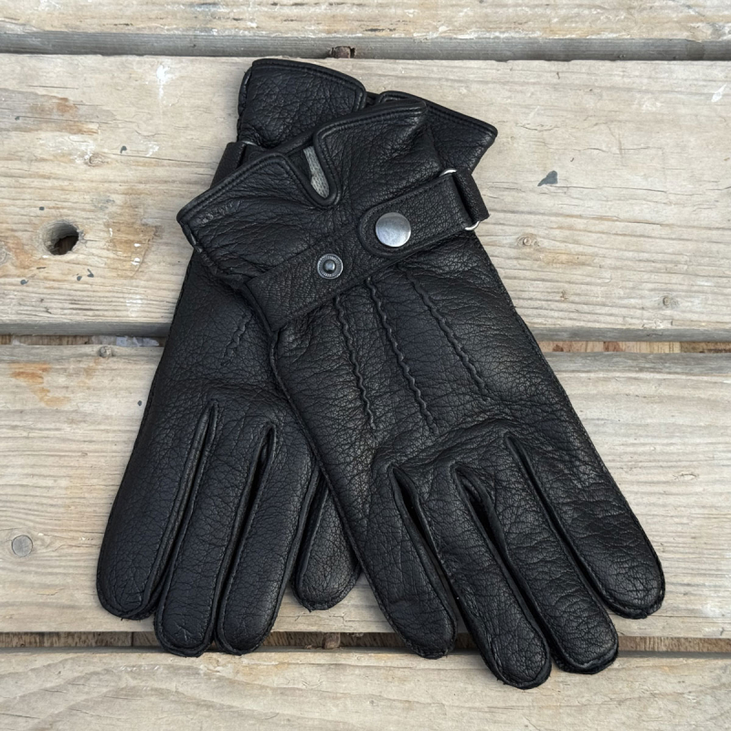 Nolan herre læderhandske - sort gedeskind - Levinsky