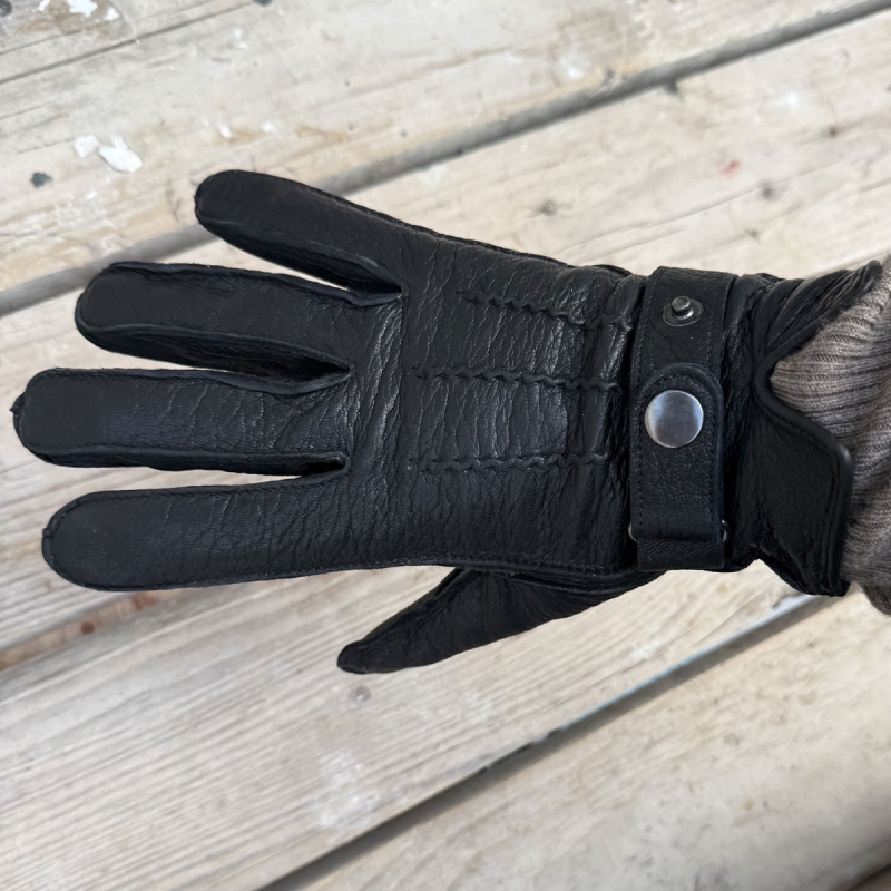 Nolan herre læderhandske - sort gedeskind - Levinsky