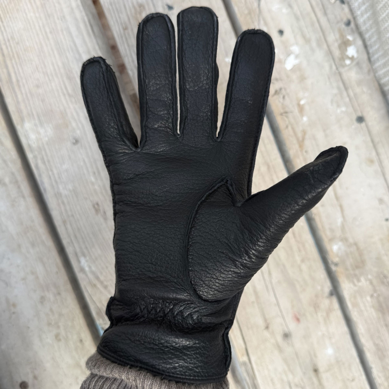 Nolan herre læderhandske - sort gedeskind - Levinsky