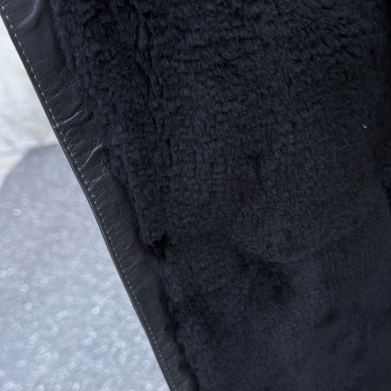 Calgary herre rulamsjakke - Varm vinterjakke i grå rulam - Freja skind