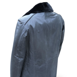 Calgary herre rulamsjakke - Varm vinterjakke i grå rulam - Freja skind