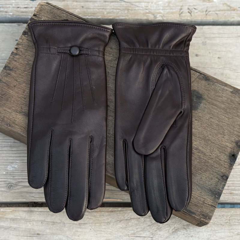 Brun dame skindhandske - Linda fra Levinsky