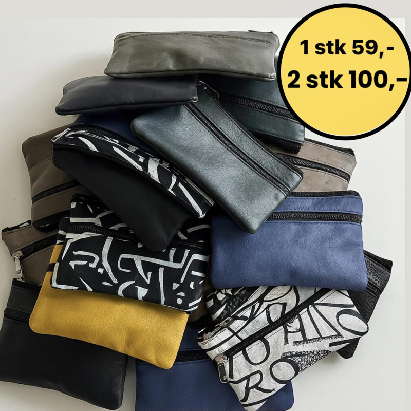 Bella skindpung - mange farver - Best of the rest kollektionen - Freja skind