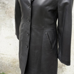 Sandra dame skindjakke i sort lammeskind - mellemforet - Freja skind