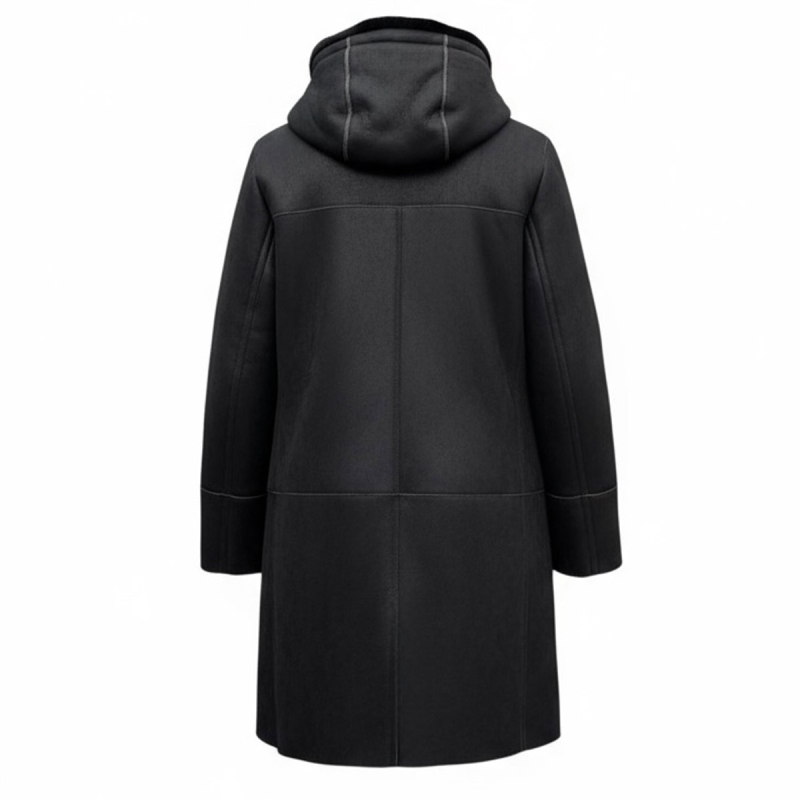 Sort Clara dame rulamsjakke  - Freja skind