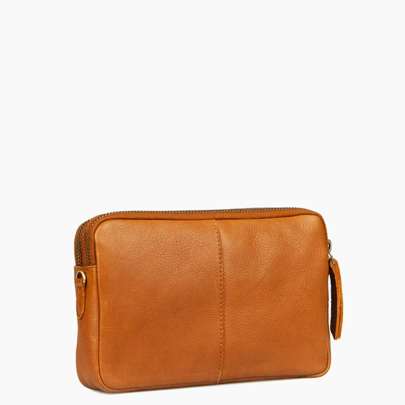 Bea crossbody taske i blød cognac skind - Treats