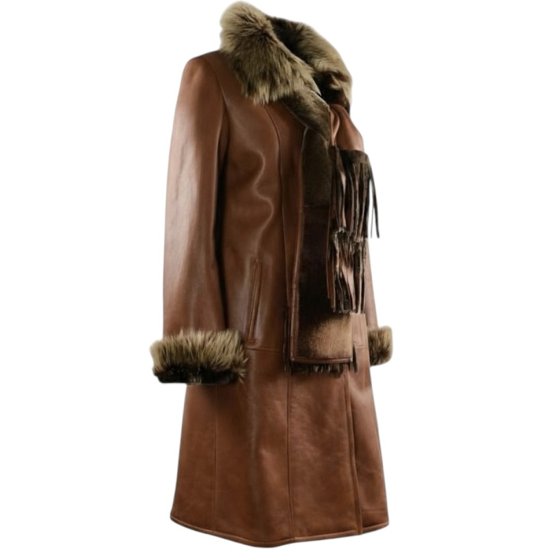 dame rulamsjakke af Islandsk glazed rulam  - Freja skind