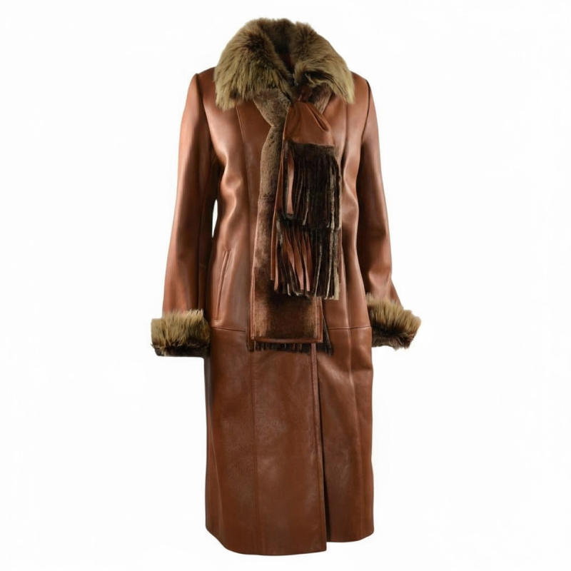 dame rulamsjakke af Islandsk glazed rulam  - Freja skind