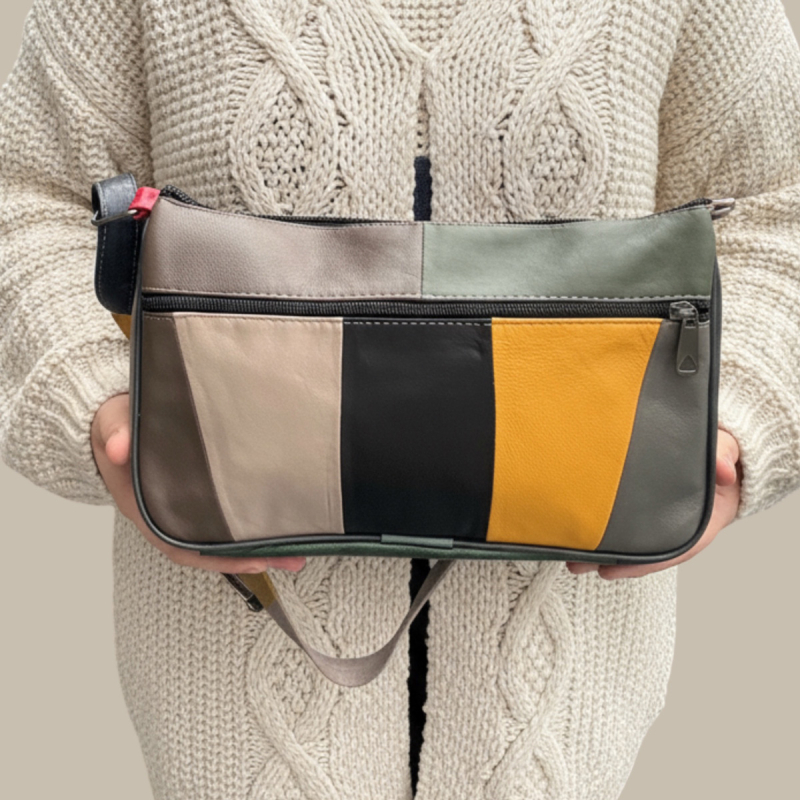 Katrine axelväska multicolor - Lammskinn - Freja Skind