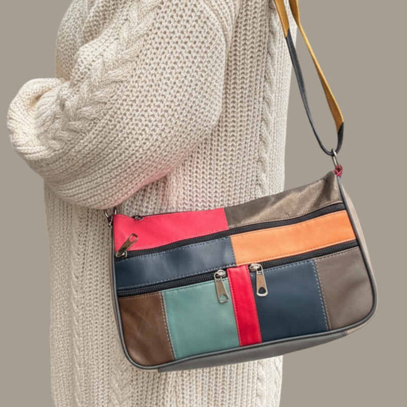 Katrine axelväska multicolor - Lammskinn - Freja Skind