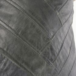 Skindnederdel i grå / olivengrøn blød skind