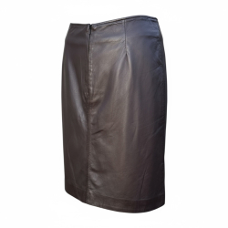 Brun dame skindnederdel - Freja skind