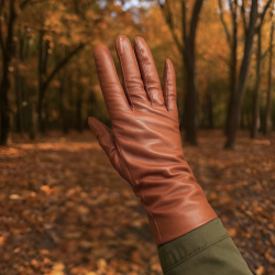 Maria dame skindhandske - Meget blød skind med strikfoer - Freja skind