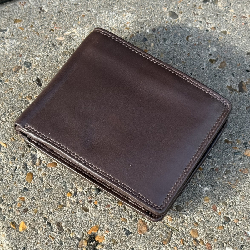 Matti herre læderpung i brun kalveskind