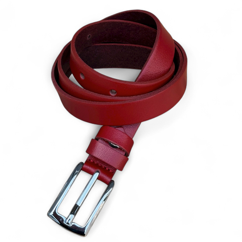 Melanie damebælte - smalt bælte i kernelæder - Freja skind