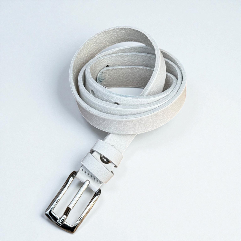 Melanie damebælte - smalt bælte i kernelæder - Freja skind