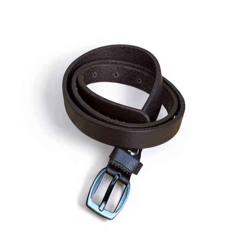 Melanie damebælte - smalt bælte i kernelæder - Freja skind