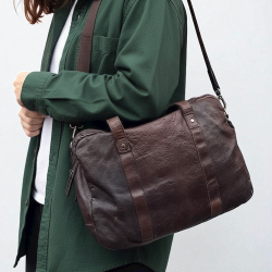 Safford pc taske 15,6" - brun - Montana 272216 - Freja skind