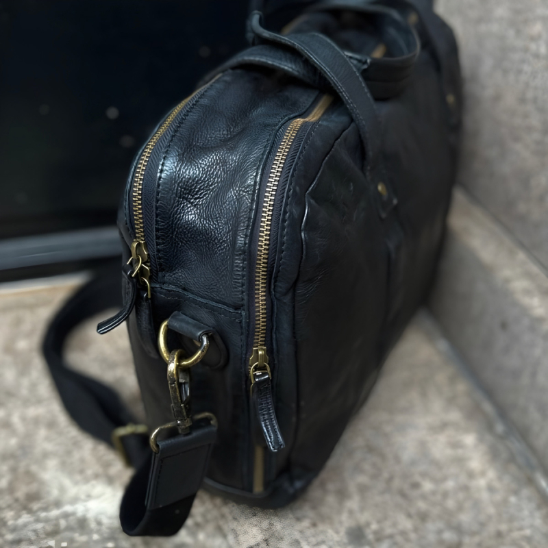 Safford pc-väska - För 15,6" pc - Svart buffelskinn - Montana