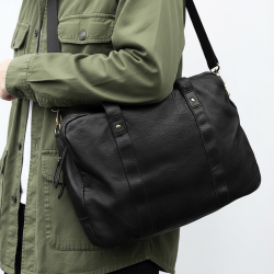 Safford pc taske 15,6" - Sort - Montana 272216 - Freja skind