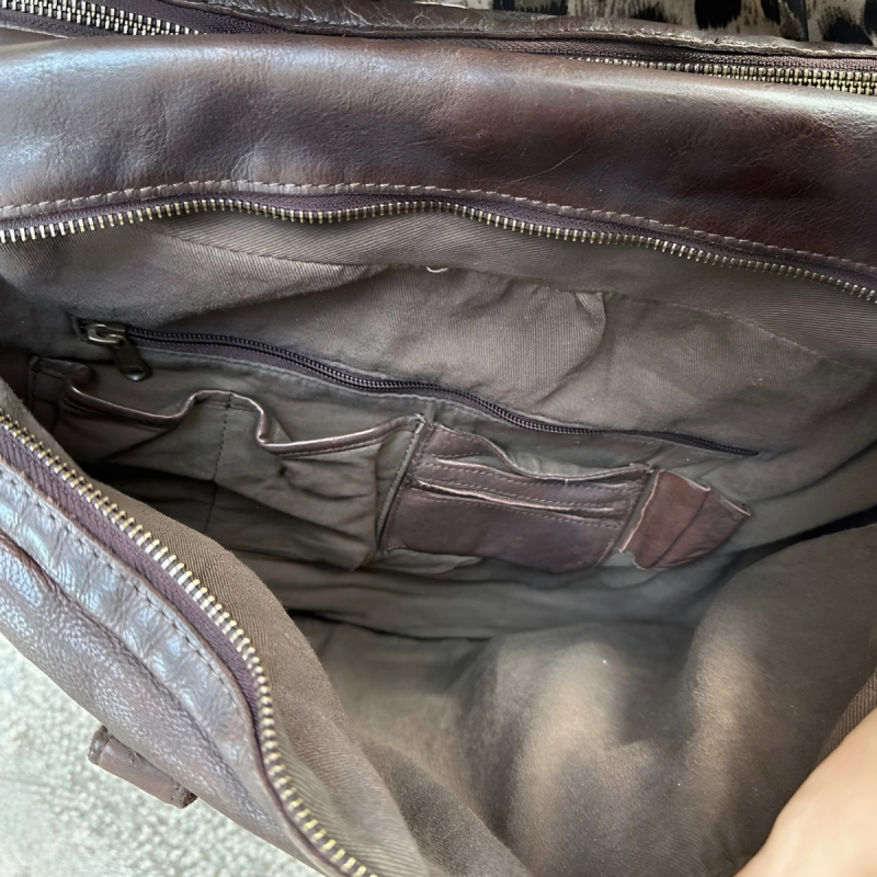 Safford pc taske 15,6" - brun - Montana 272216 - Freja skind