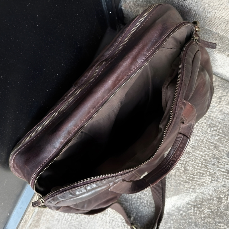 Safford pc taske 15,6" - brun - Montana 272216 - Freja skind