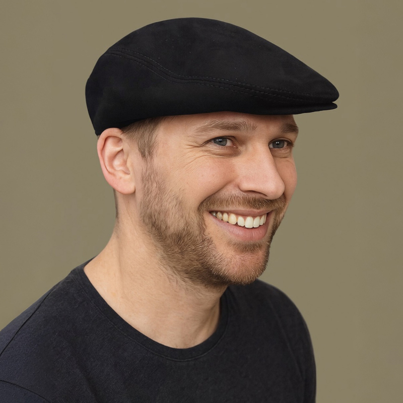Karl sixpence av mjukt svart mocka - Herr - Freja Skind