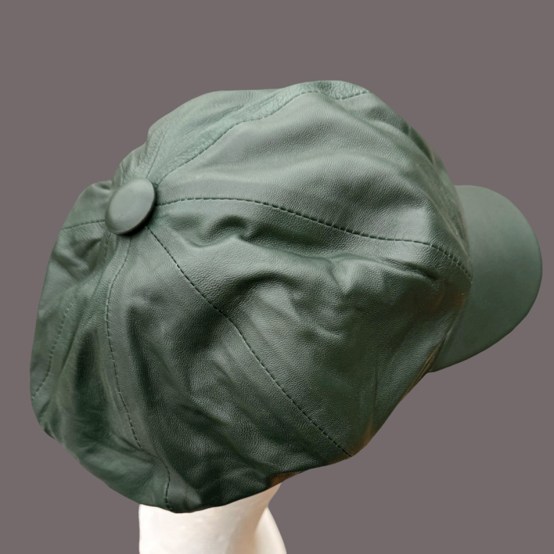 Freja dame skindhat i armygrøn blød lammeskind - Freja skind