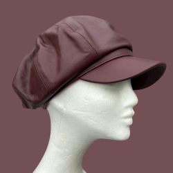 Freja dame skindhat  - Blød bordeaux lammeskind - Freja skind