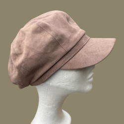 Freja suede skindhat - dame skindhat i beige ruskind - Freja skind